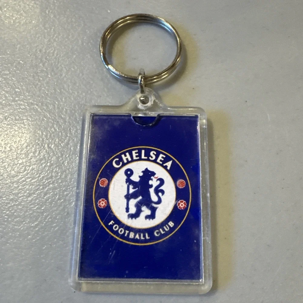Vintage Chelsea Football Club Key Chain  Blue Red White Logo HTF rare